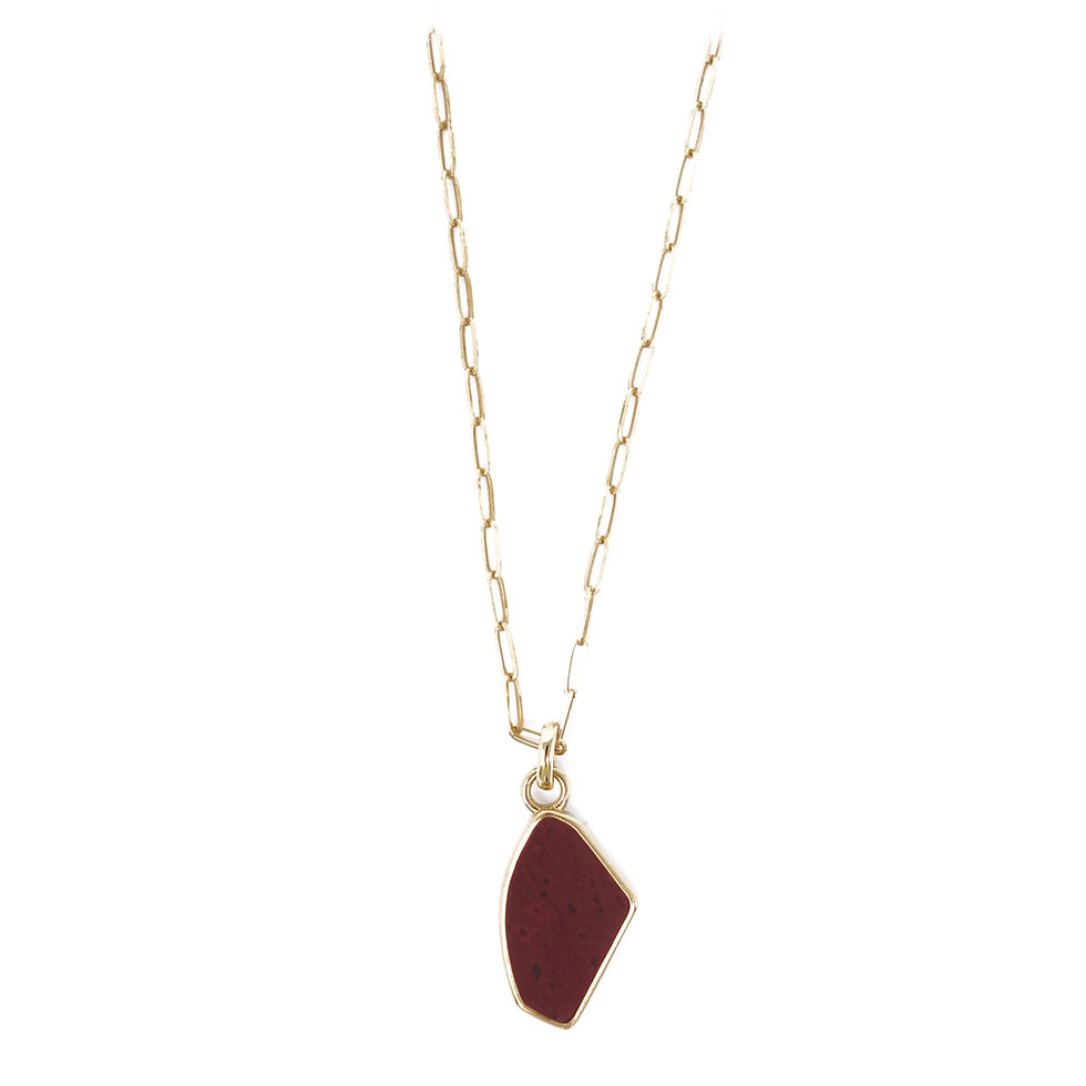 Miniaturbild: Halskette Asymmetrisch - REDDISH BROWN