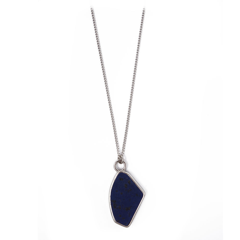 Miniaturbild: Kork Halskette fein Asymmetrisch - BLUE