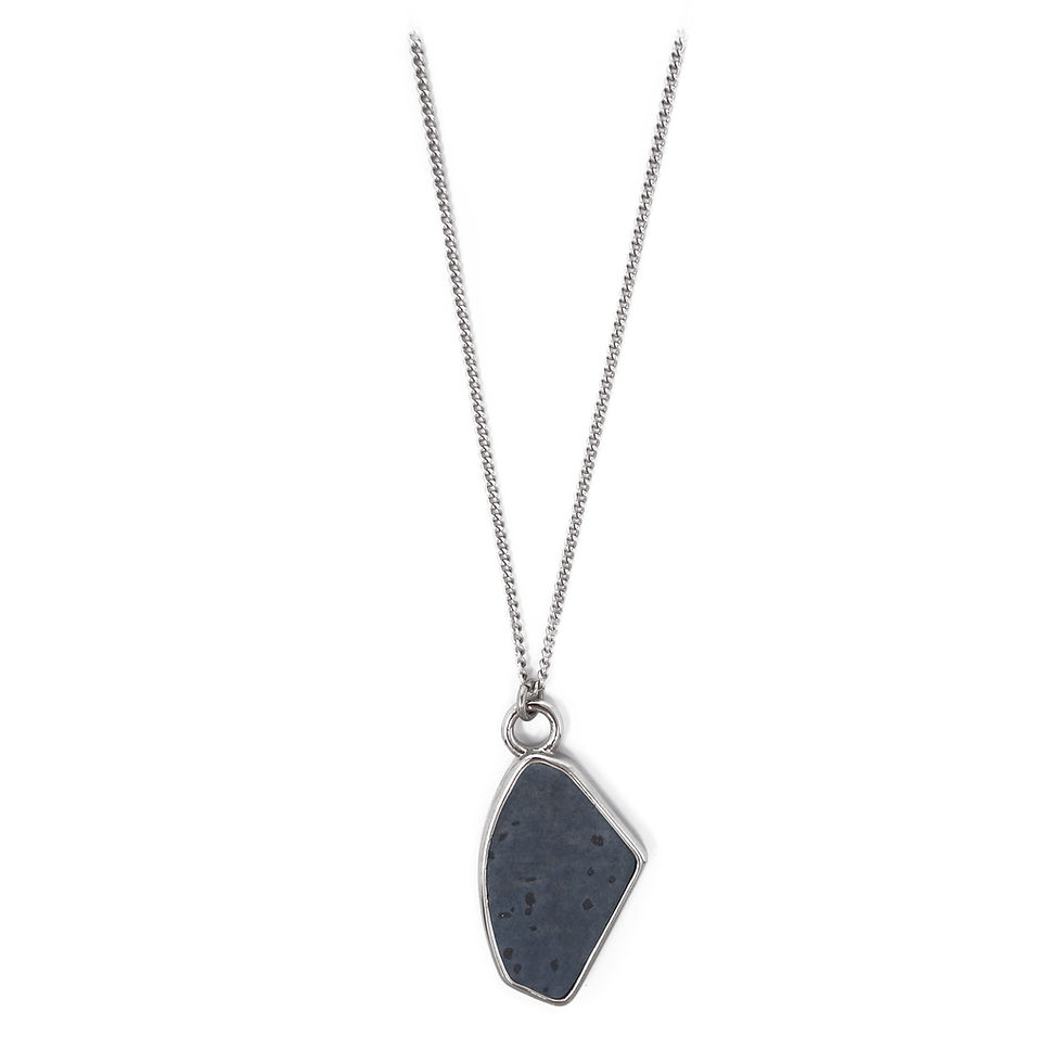 Miniaturbild: Kork Halskette fein Asymmetrisch - BLUEBERRY