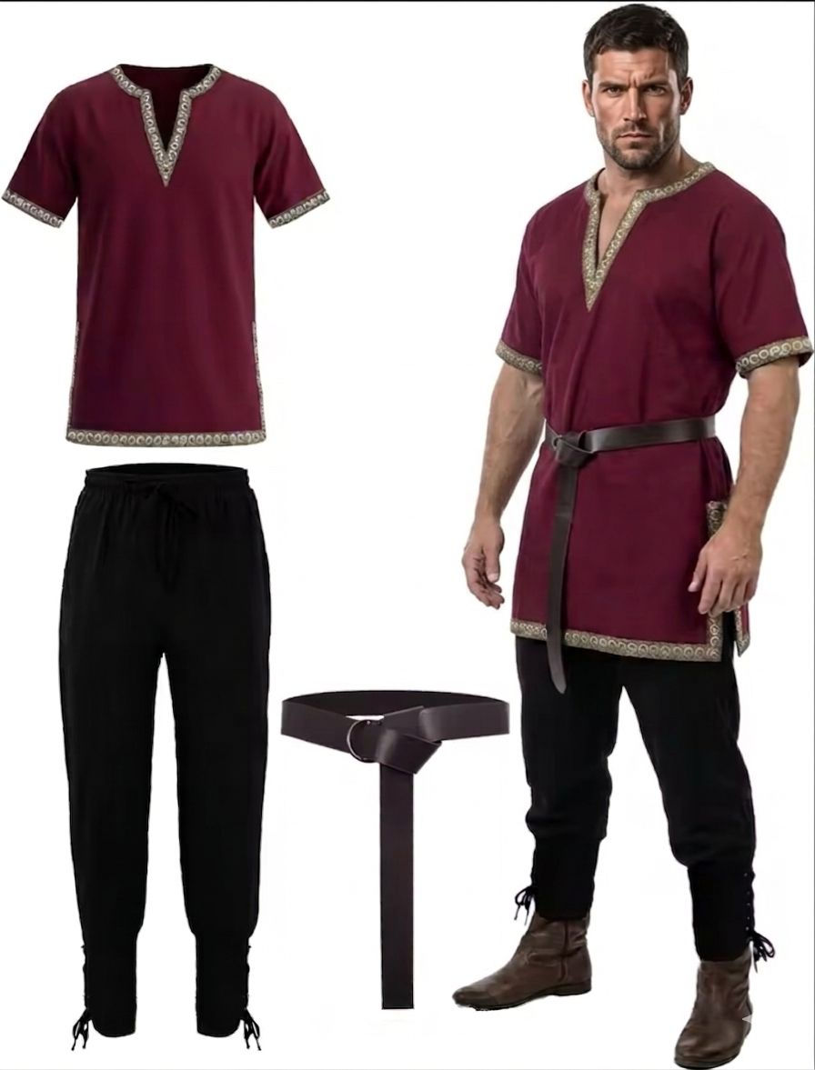 Miniatura: Fantasia Cavaleiro Medieval Túnica Viking Cosplay