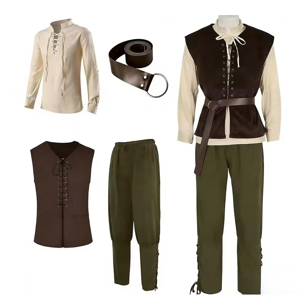 Miniatura: Conjunto Completo Medieval Viking Renascentista Cosplay