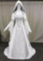 Miniatura: Vestido Casamento Retrô Medieval com Capuz Luxo Cosplay