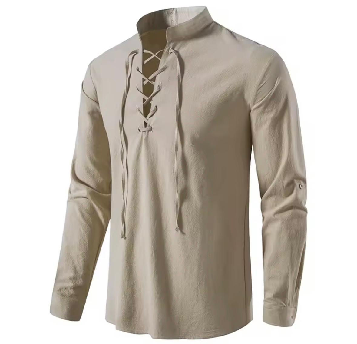 Camisa Manga Longa Masculino Guerreiro Viking Cosplay