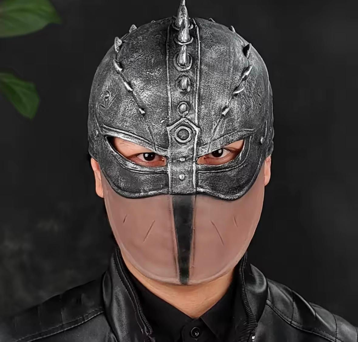 Máscara Capacete Guerreiro Medieval em Látex Cosplay