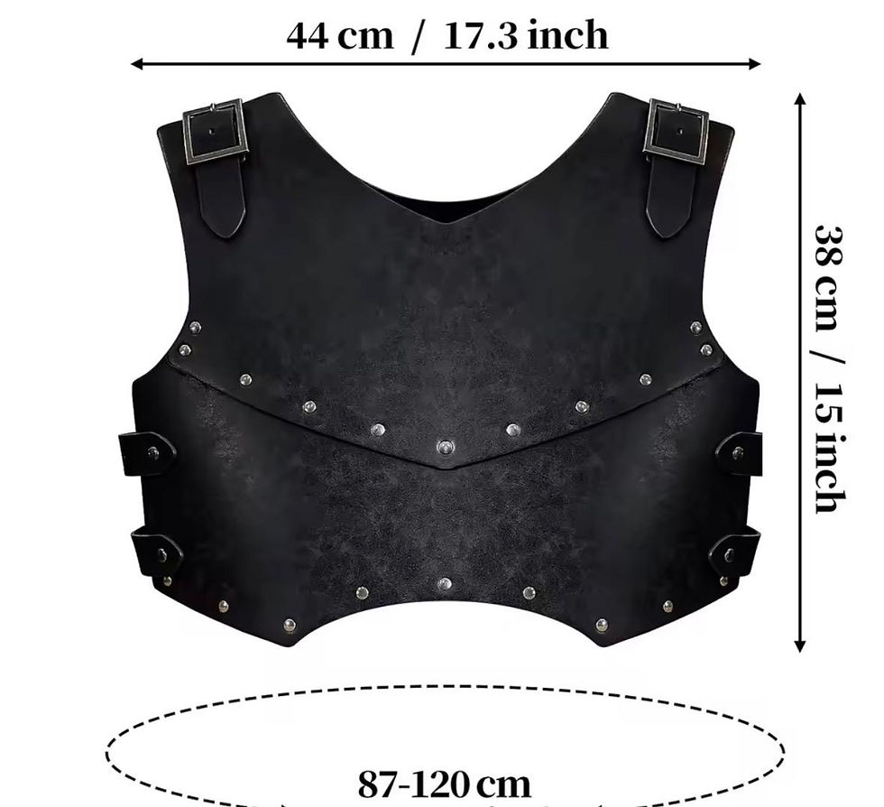 Miniatura: Armadura de Peito em Couro Sintético Medieval Cosplay