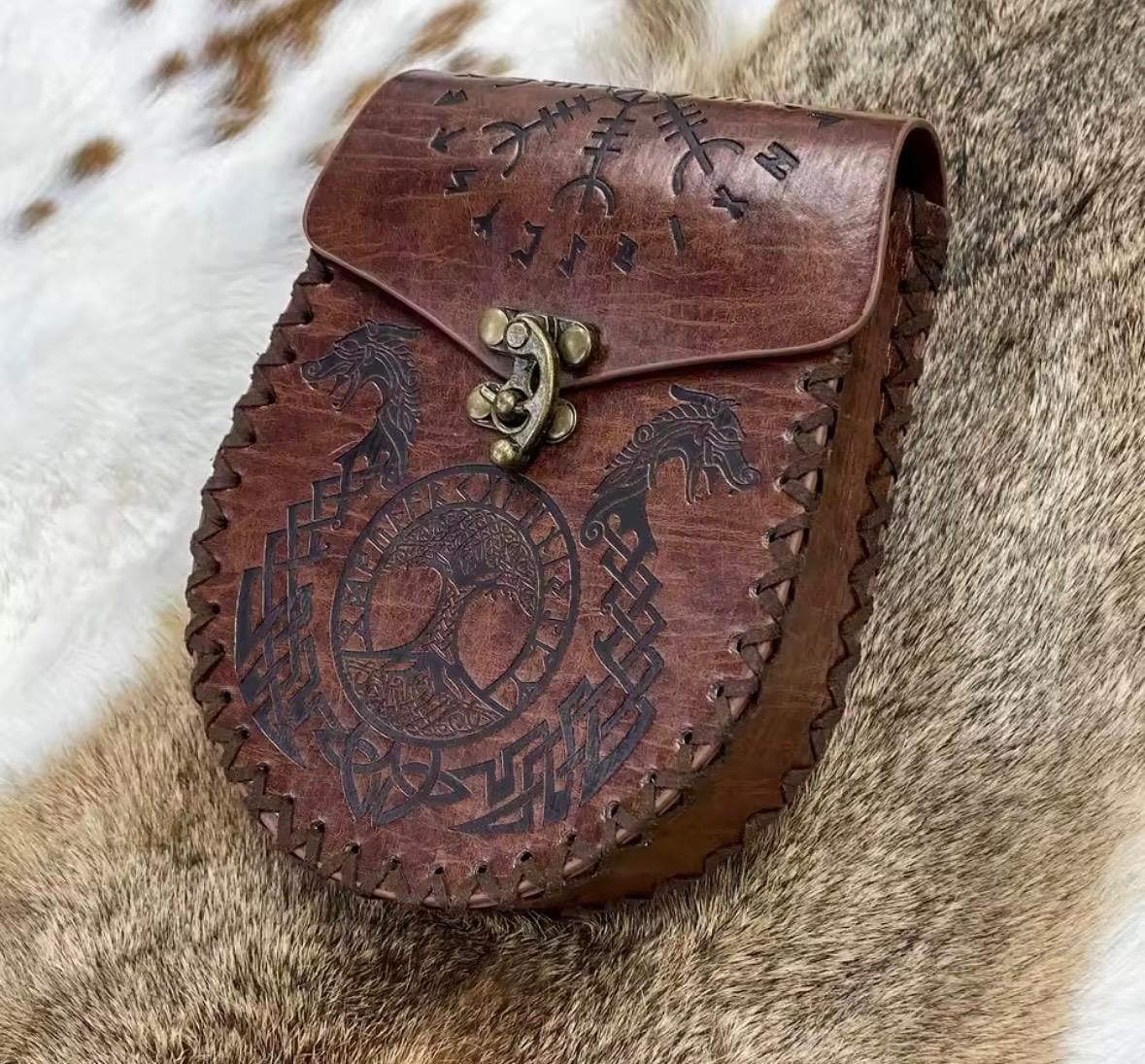 Bolsa Viking Medieval de Cintura PU