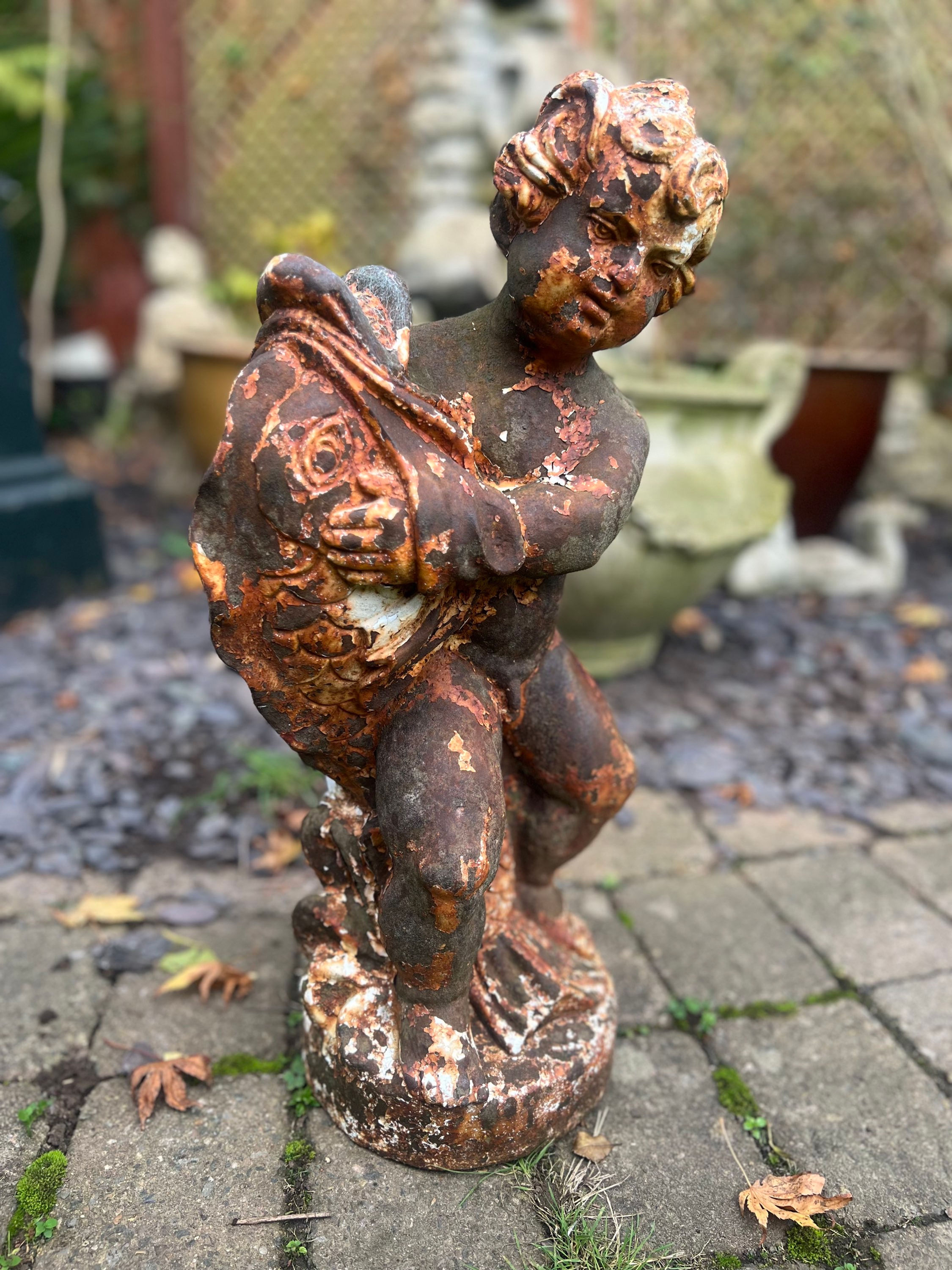 Cherub Putti Cast Iron Water Feature