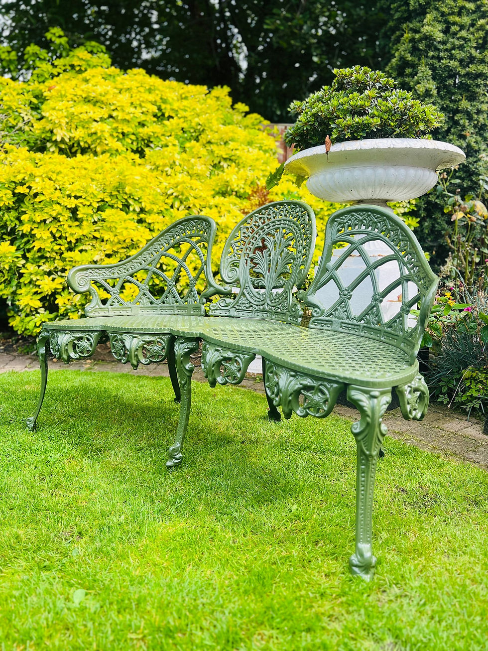 Cast Aluminium Garden Bench Coalbrookdale Style