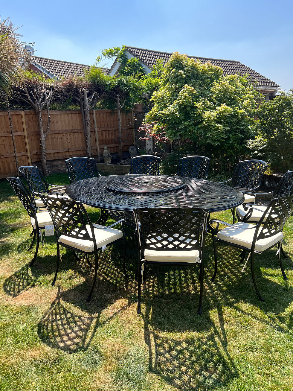 Thumbnail: Bramblecrest 10 Seater Patio Set Garden Furniture with Lazy Susan