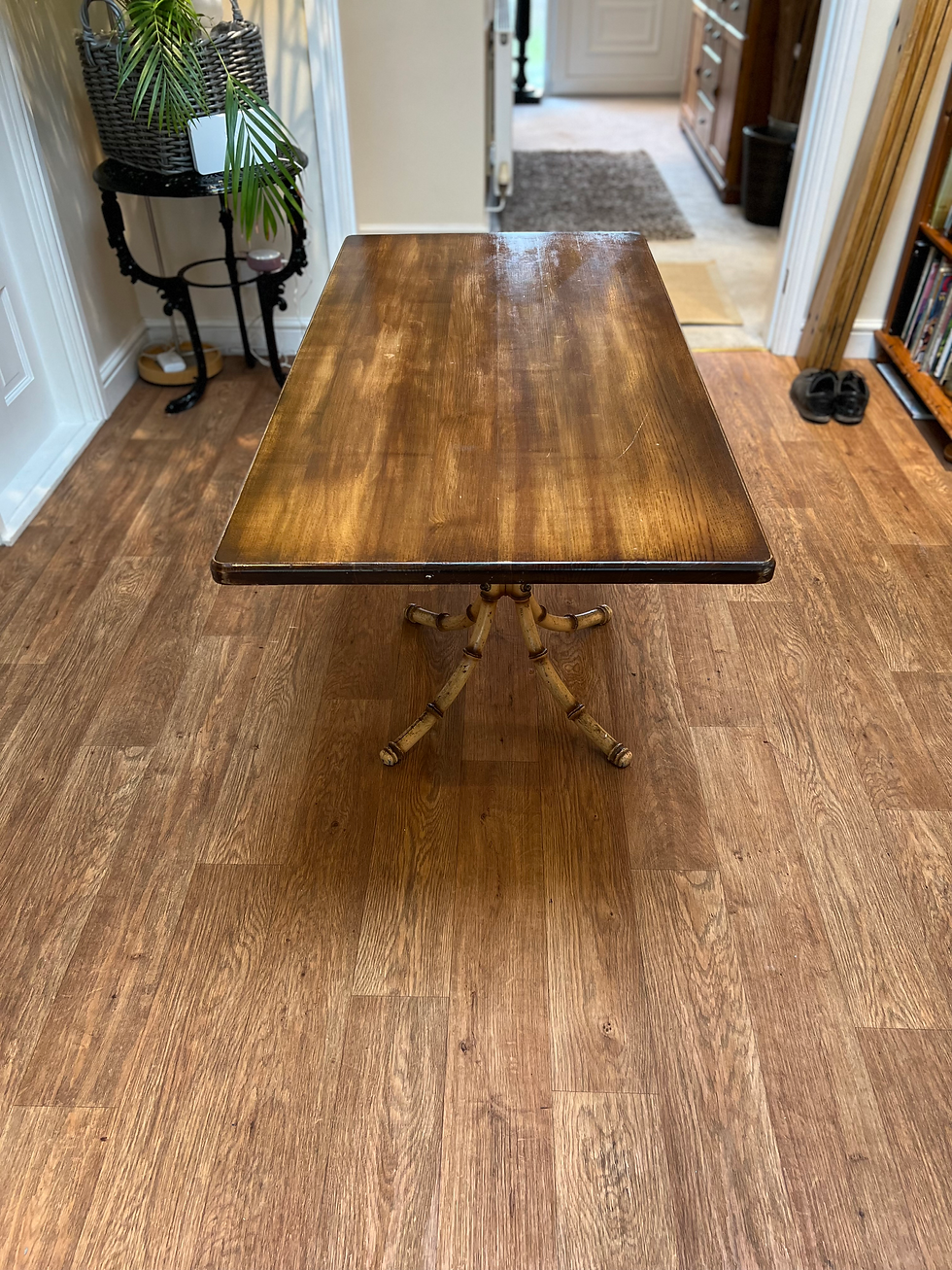 Thumbnail: Faux Bamboo Early 20th Century Cast Iron Cafe Table