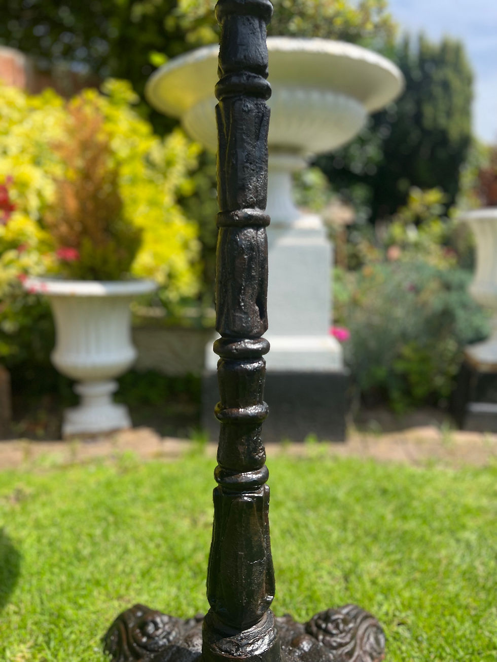 Thumbnail: Cast Iron and Marble Pedestal Poseur High Table