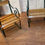 Thumbnail: Set of 3 Scrolling Wrought Iron and Oak Chairs