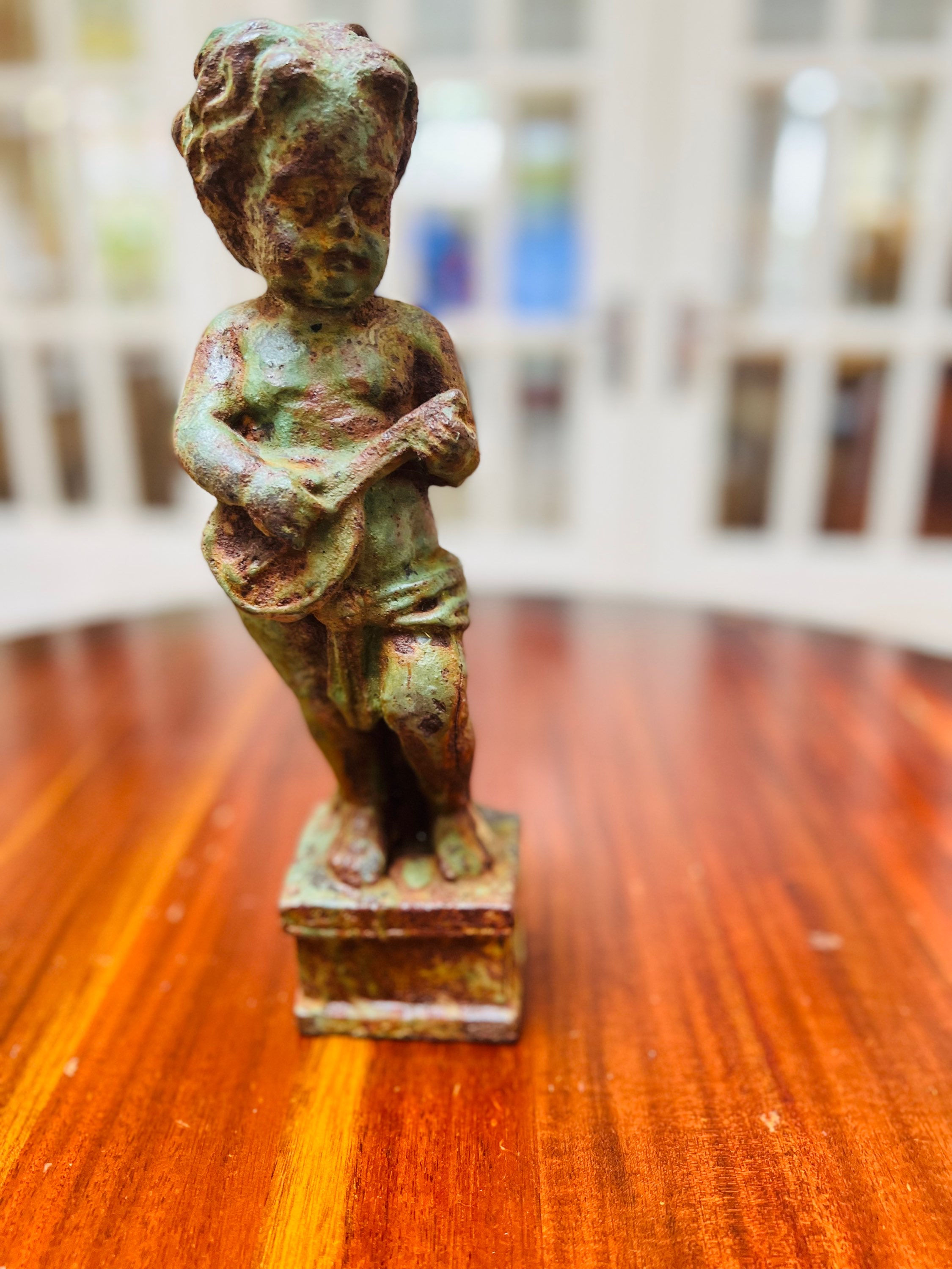 Cast Iron Cherub Putti Ornament 