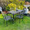 Thumbnail: Anthracite Metallic Garden Furniture Patio Set