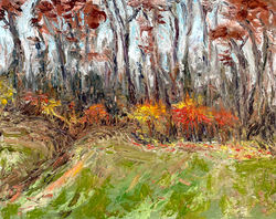 Palette Knife Autumn Forest