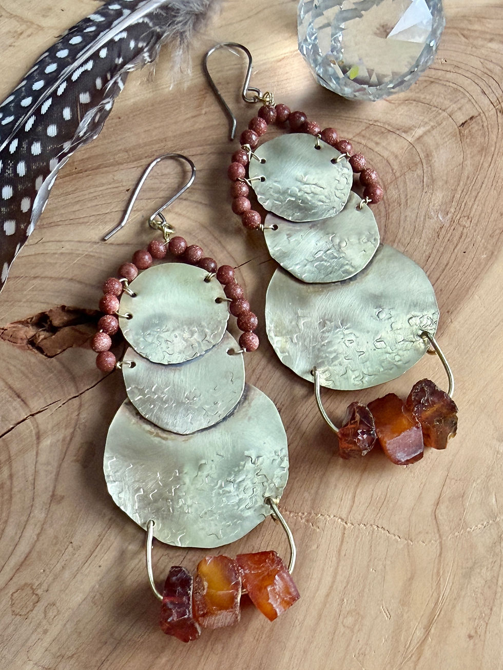 Thumbnail: Saturn and Amber- Raw Amber and Brass 