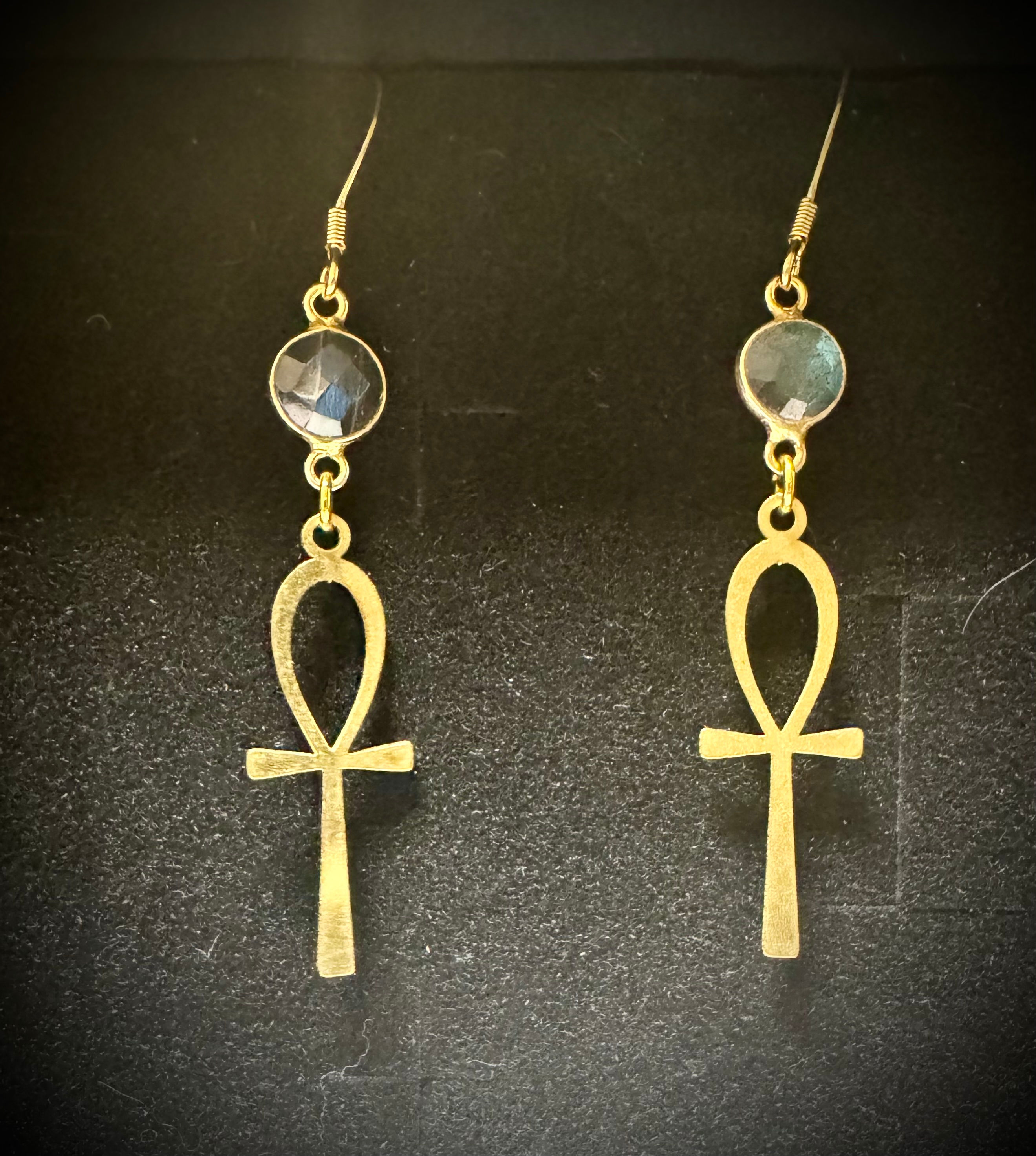 Reiki Infused Ankh Earrings