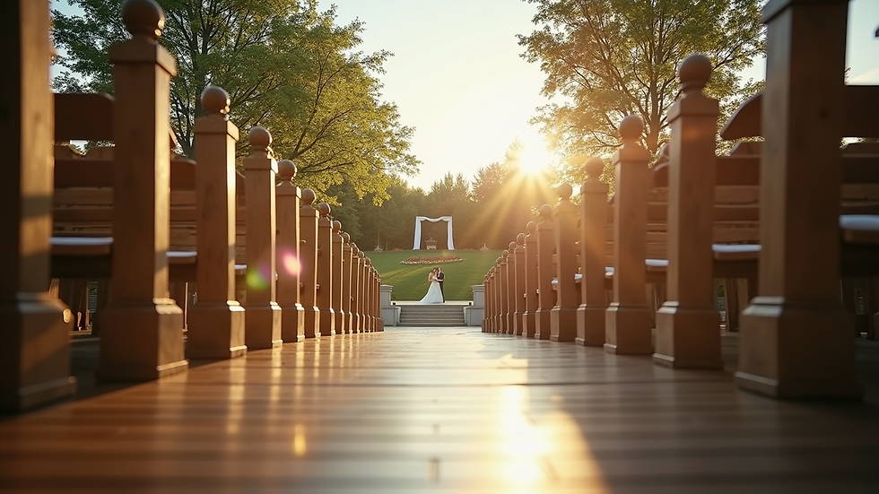 Eye-level view of a serene wedding venue in Gatineau