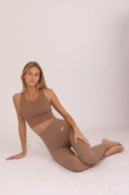 High-waisted seamless Cacao