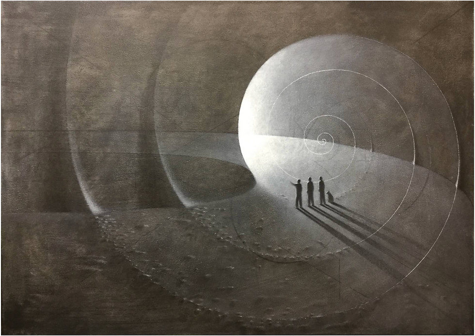 Plato's cave - Carrousel du Louvre, af Cveto Vidovic.