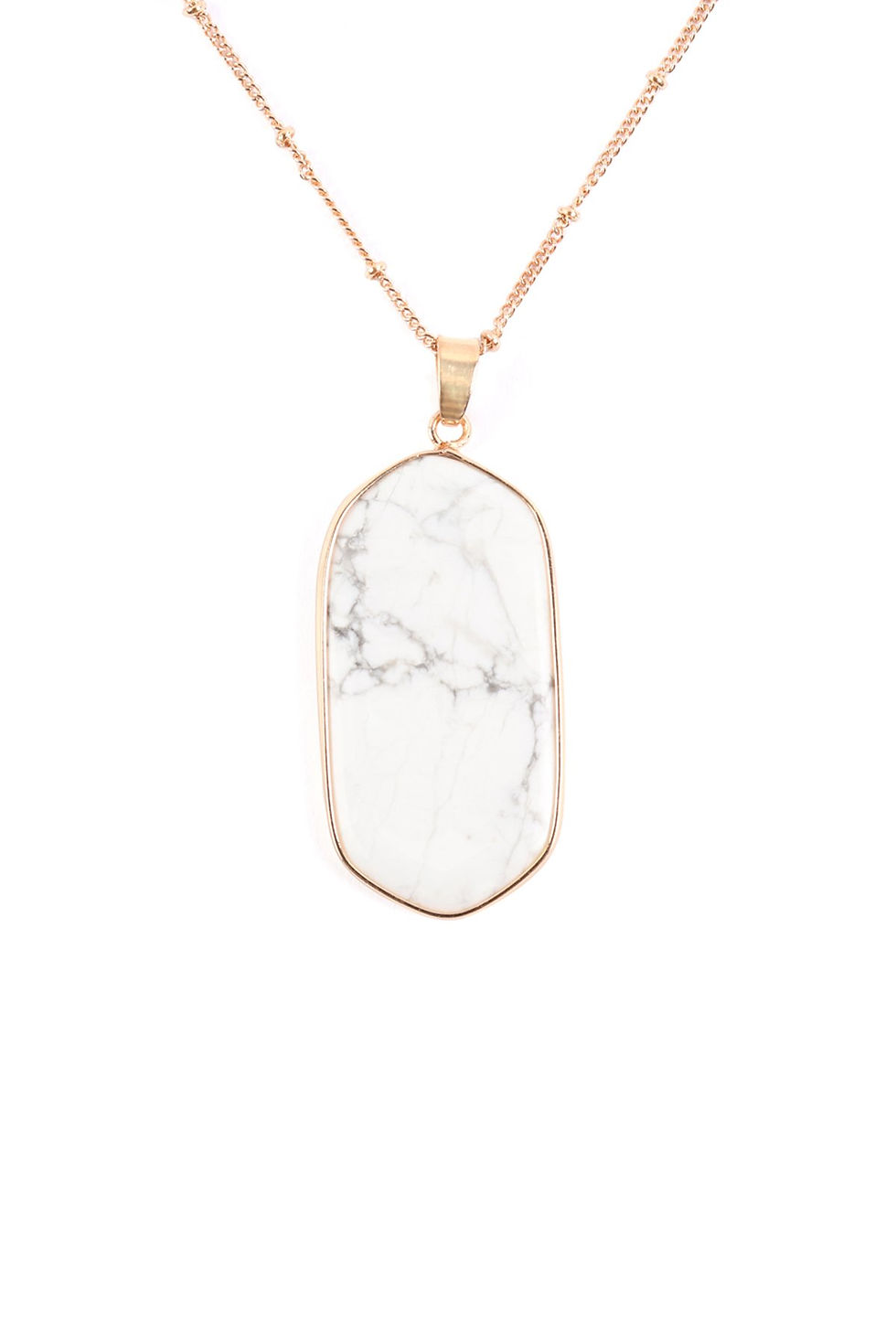 Thumbnail: Hdn3184 - Stone Pendant Charm Necklace