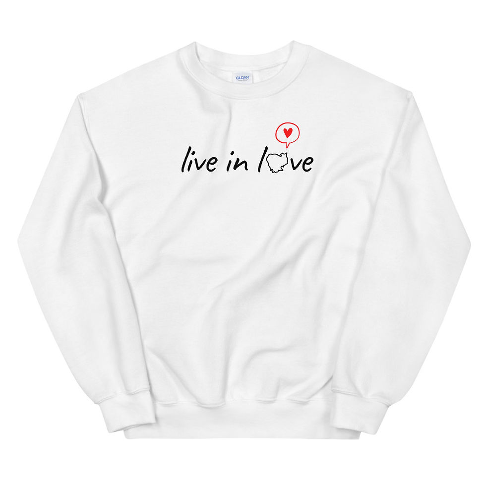 Thumbnail: Women's Cambodia "Live in Love" Sweatshirt