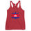 Thumbnail: Women's Cambodia Flag Lotus Flower Racerback Tank