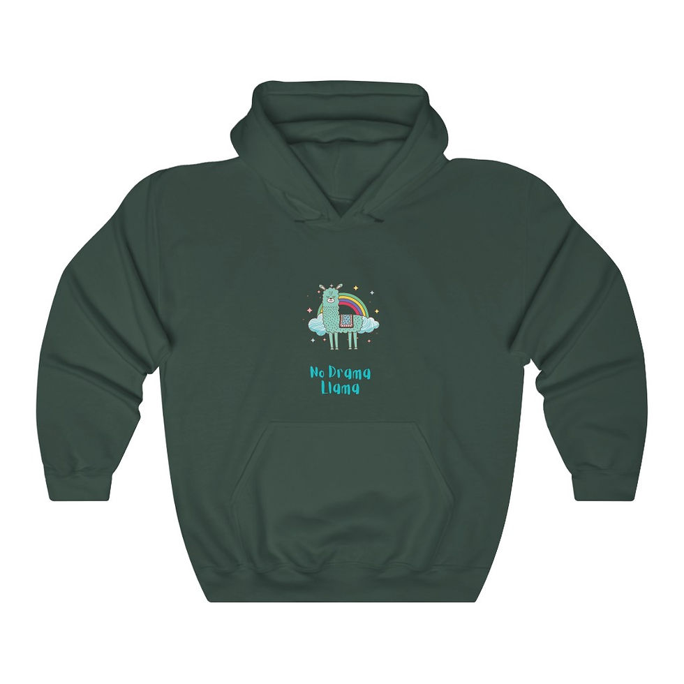 Thumbnail: Women's 'No Drama Llama' Hooded Sweatshirt
