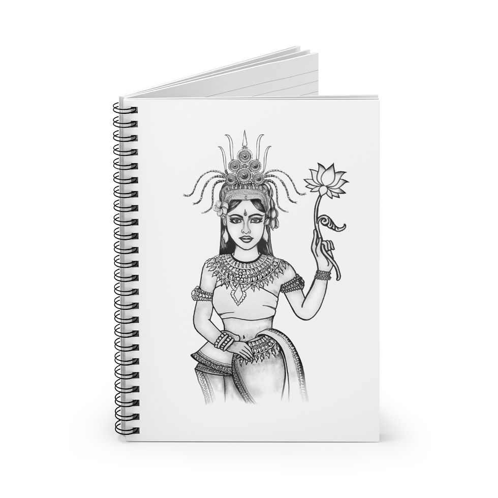Thumbnail: Cambodia Apsara Sketch Spiral Notebook - Ruled Line