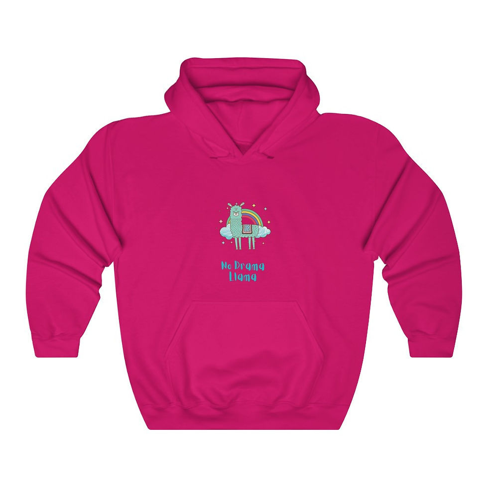 Thumbnail: Women's 'No Drama Llama' Hooded Sweatshirt