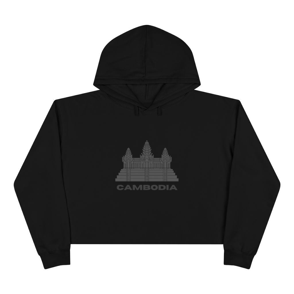 Women's Cambodia Angkor Wat Crop Hoodie