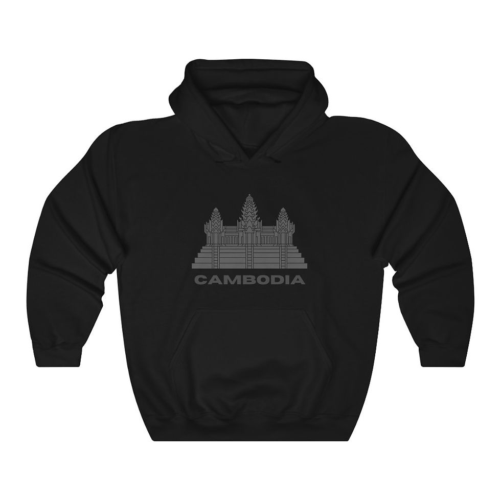 Thumbnail: Men's Cambodia Angkor Wat Hooded Sweatshirt