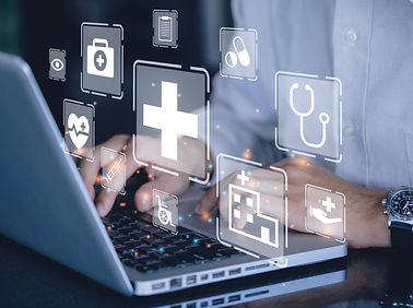 Businessman using a computer to Insurance health concept. health insurance business online