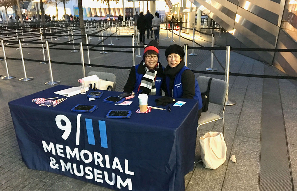 9/11でボランティアをしている筆者。