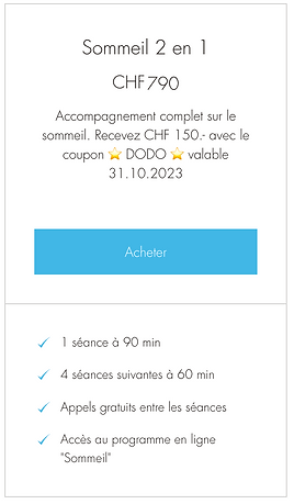 Offre sommeil 2 en 1 accompagnement dodo hypnose cindy stucky lutry hypnotique