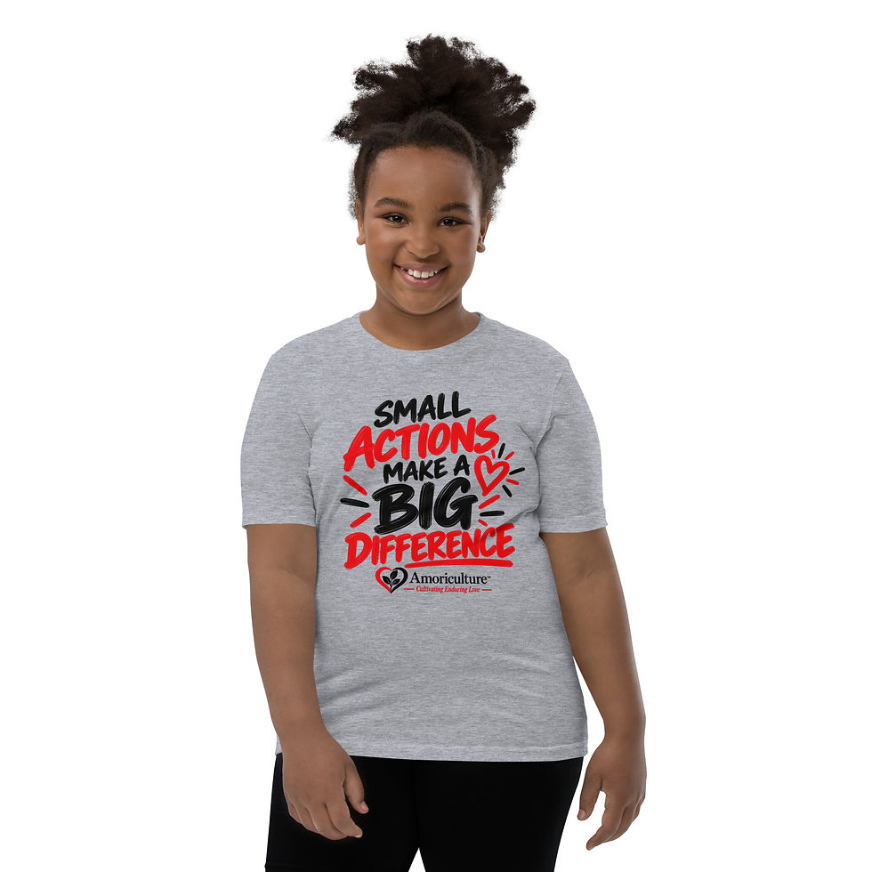 Thumbnail: Small Actions Make a Big Difference - Youth Short Sleeve T-Shirt