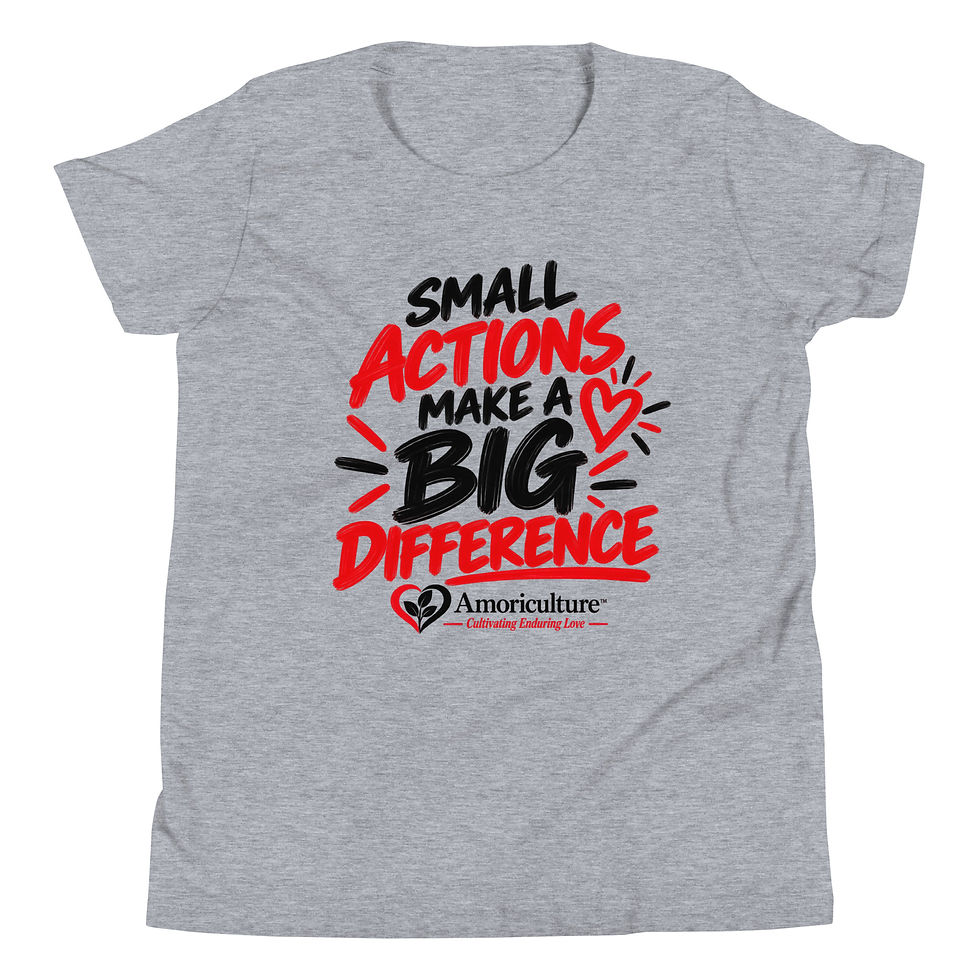 Thumbnail: Small Actions Make a Big Difference - Youth Short Sleeve T-Shirt