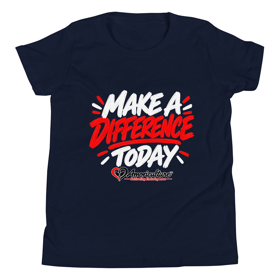 Thumbnail: Make a Difference Today - Youth Short Sleeve T-Shirt