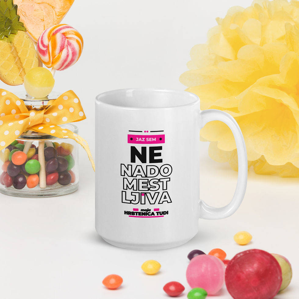 Sličica: Lonček za kavo ali čaj - bel, sijoč, Nenadomestljiv