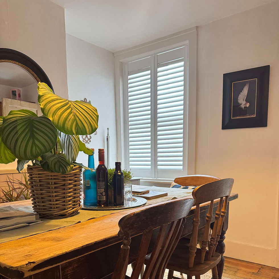 Pristine hardwood shutters by Miavalentina Interiors in a Suffolk coastal property showing low maintenance and long-term performance