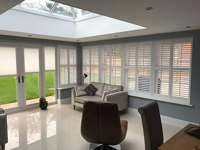 Bespoke hardwood shutters fitted in a Georgian riverside property in Woodbridge Suffolk