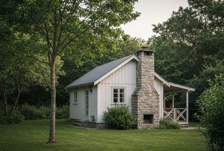A realistic AI-generated image of a middle-aged person breathing deeply and freely in front of the Palace of Versailles gates, symbolizing freedom from smoking.