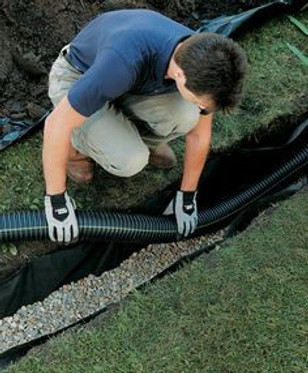 Drain it French Drain to absorb water from the soil