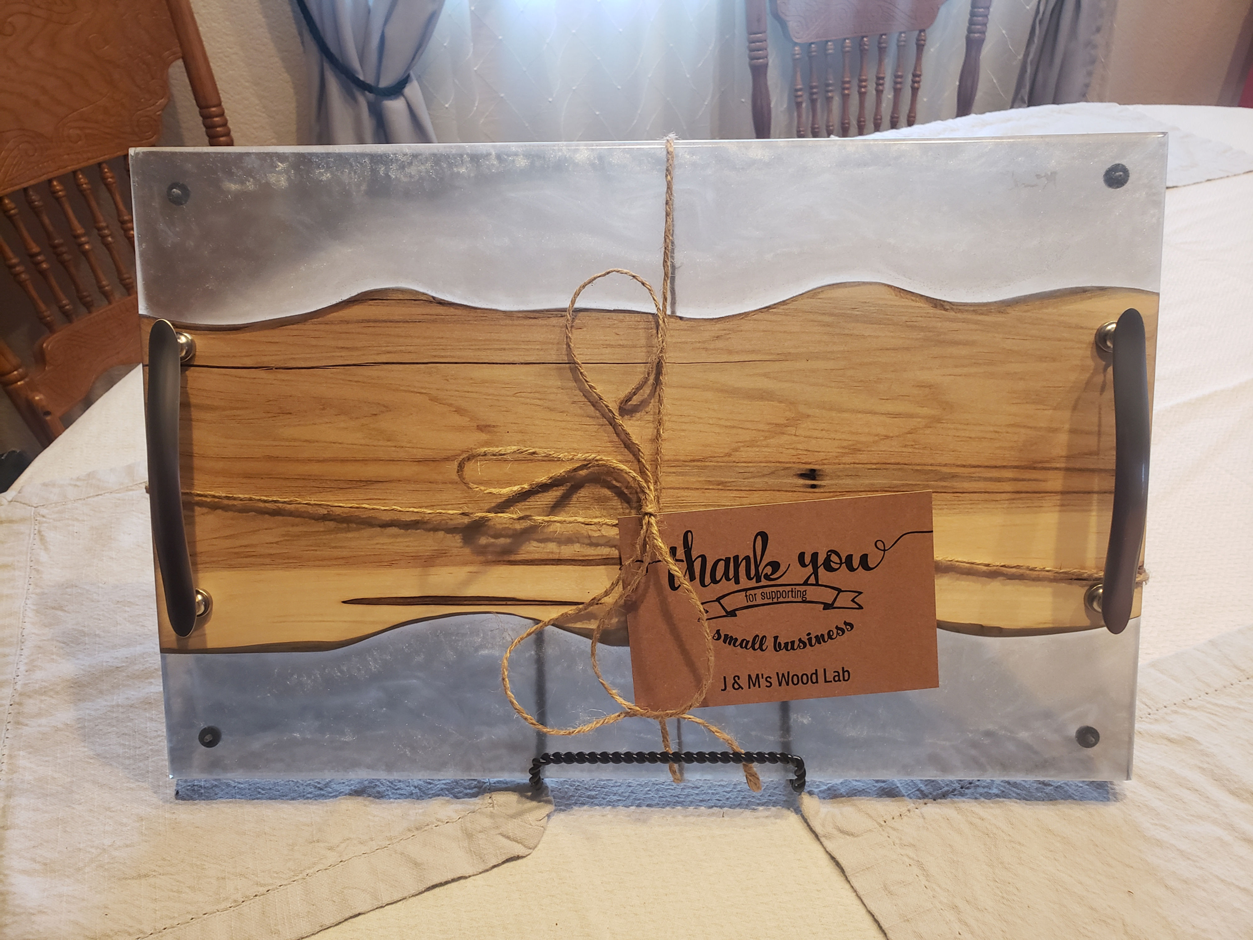 Wood and Epoxy Serving Tray