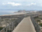 boardwalk near Povoa de Varzim on Portuguese Coastal Camino