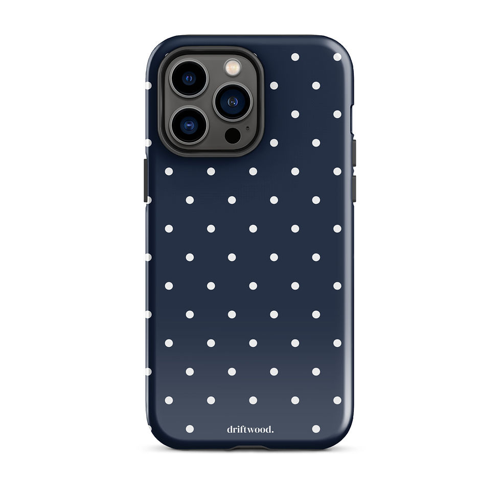 Thumbnail: Navy and White Polka Dots