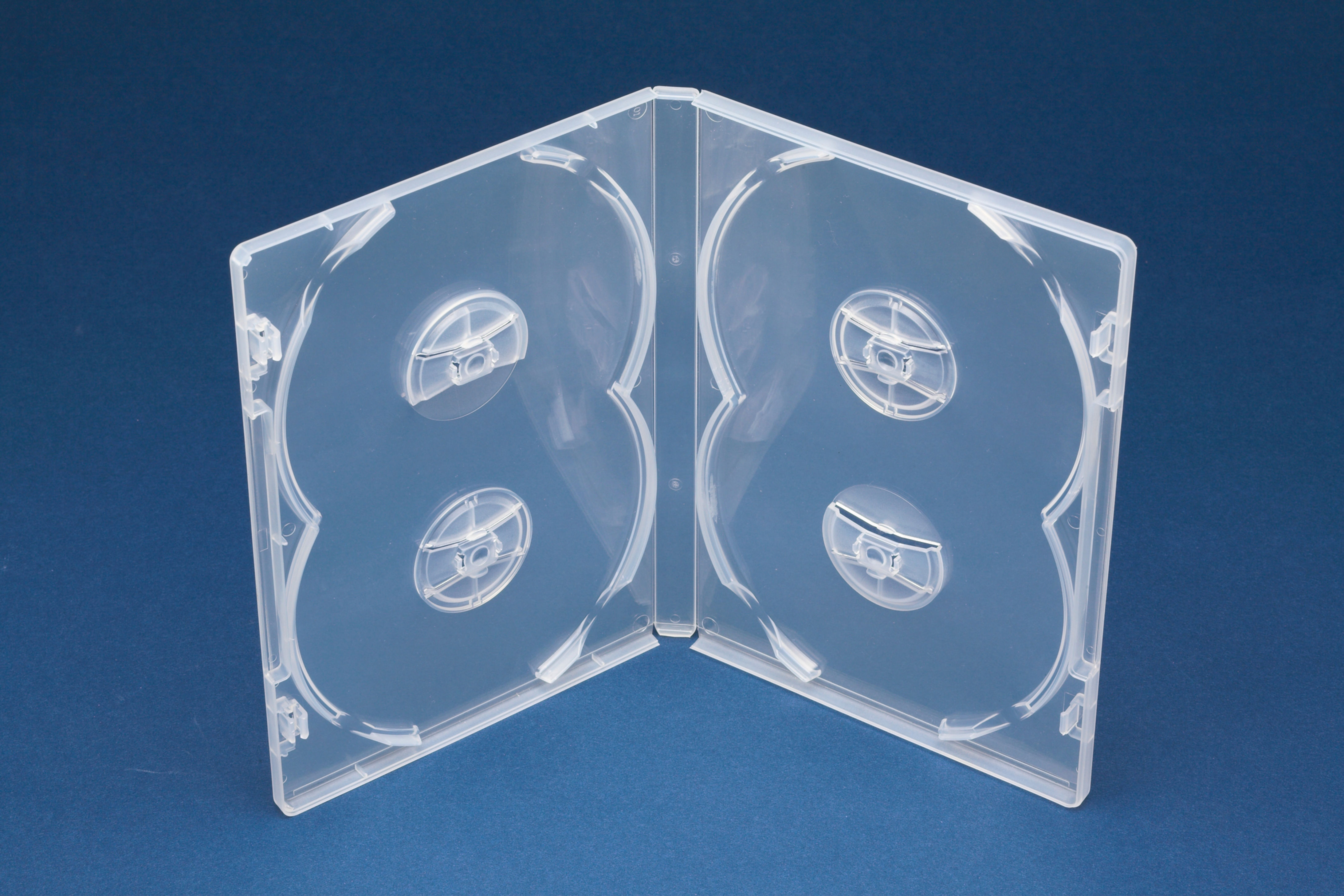 Quad (Four) DVD Box with Overlap (D4NC)