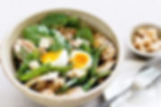 chicken-spinach-and-soft-boiled-egg-sala
