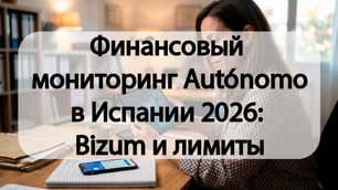 Финансовый мониторинг Autónomo в Испании 2026: Bizum и лимиты