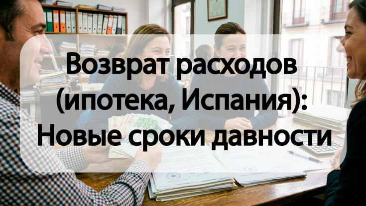 Возврат расходов (ипотека, Испания): Новые сроки давности